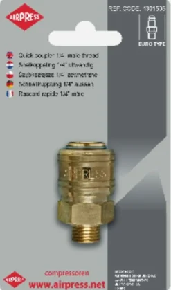 Airpress 4301505 - Snelkoppeling Euro 1/4" uitwendig