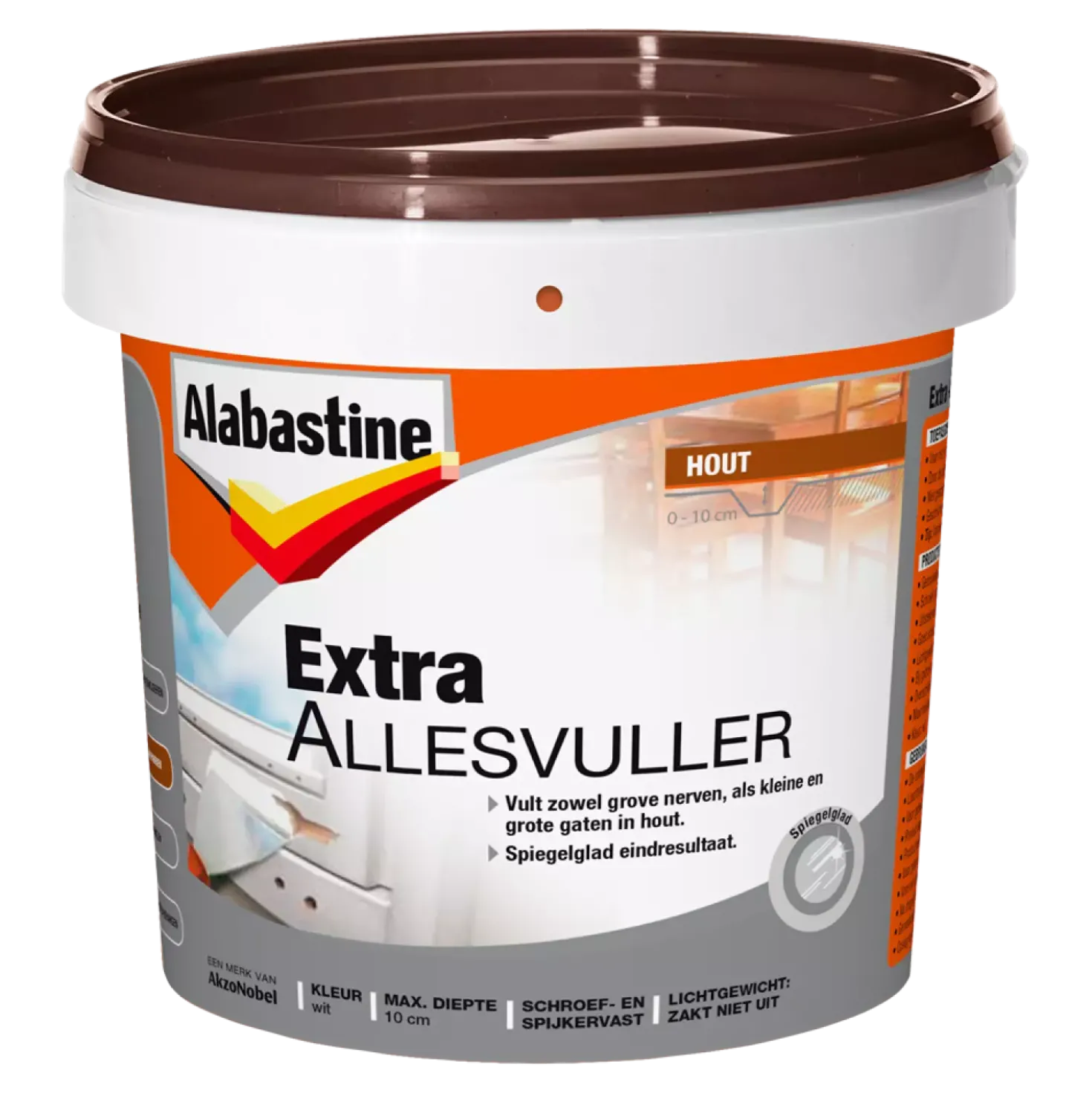 Alabastine Extra Allesvuller Hout - Pasta - Wit - 500ml