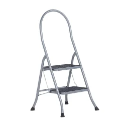 Altrex Cromato Silver Huishoudtrap - Aluminium - 2 treden - met beugel - max. werkhoogte 2,47m