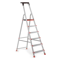 Altrex Lima Huishoudtrap - Aluminium - 6 treden - max. werkhoogte 3,25m