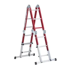 Altrex Varitrex-Do-it-All Telescopische Vouwladder - Aluminium - 4 x 3 sporten - max. werkhoogte 4,25m - met stabiliteitsbalk
