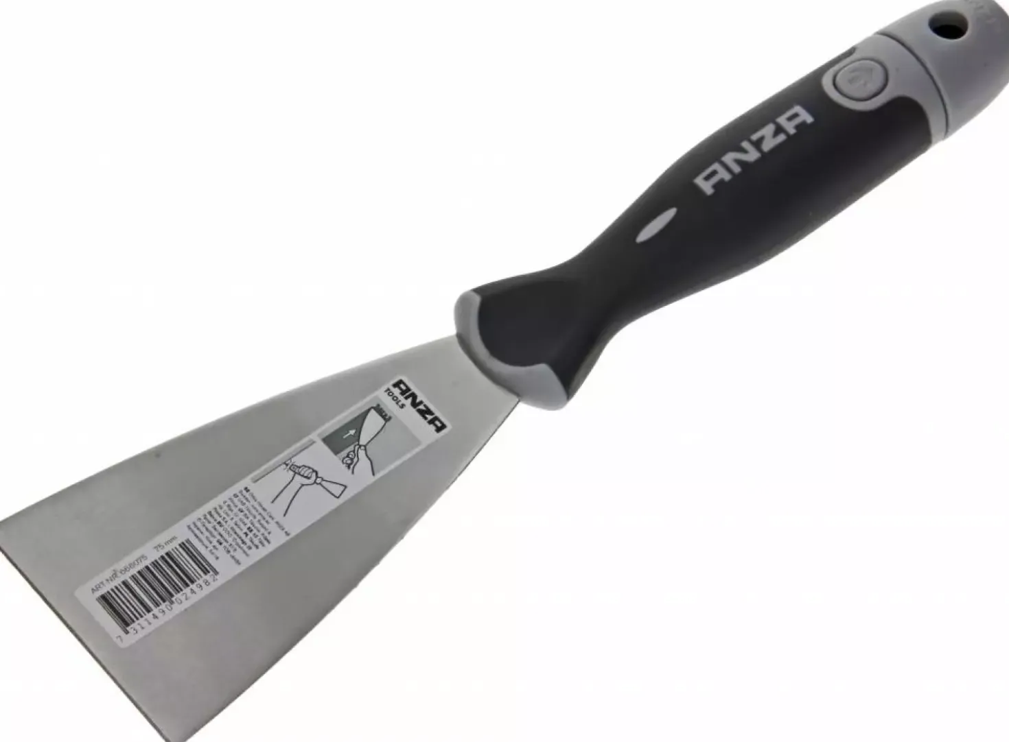 Anza PRO Afsteekmes softgrip RVS - 75mm