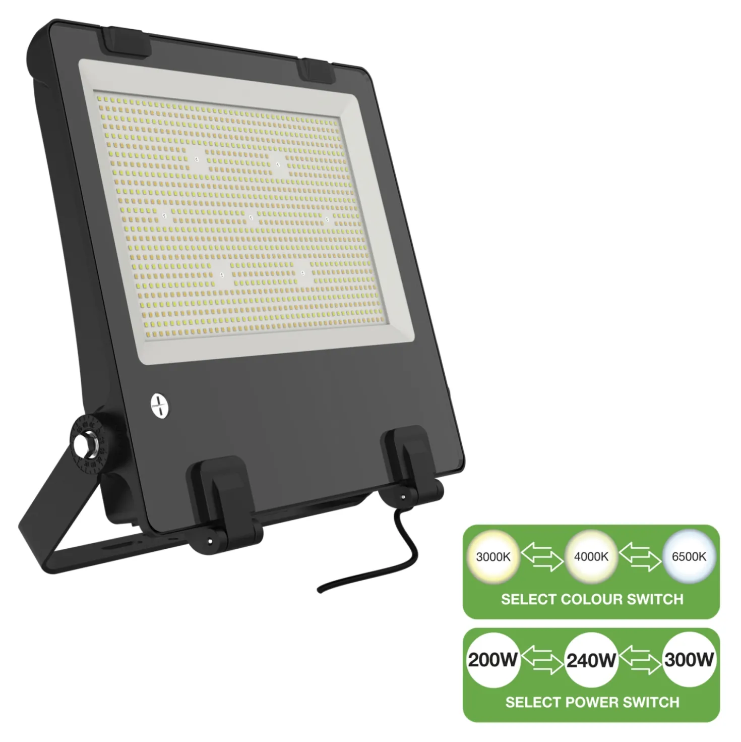 Bailey LED Schijnwerper Switch - 200W-300W - 25000-42000Lm - 3000K-6500K
