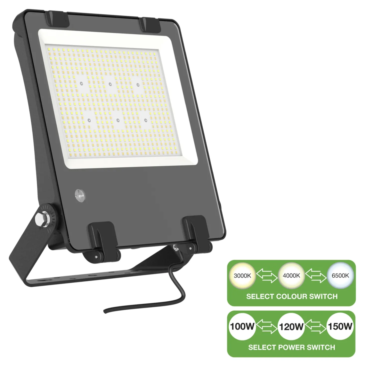 Bailey LED Schijnwerper Switch - 100W-150W - 12500-21000Lm - 3000K-6500K