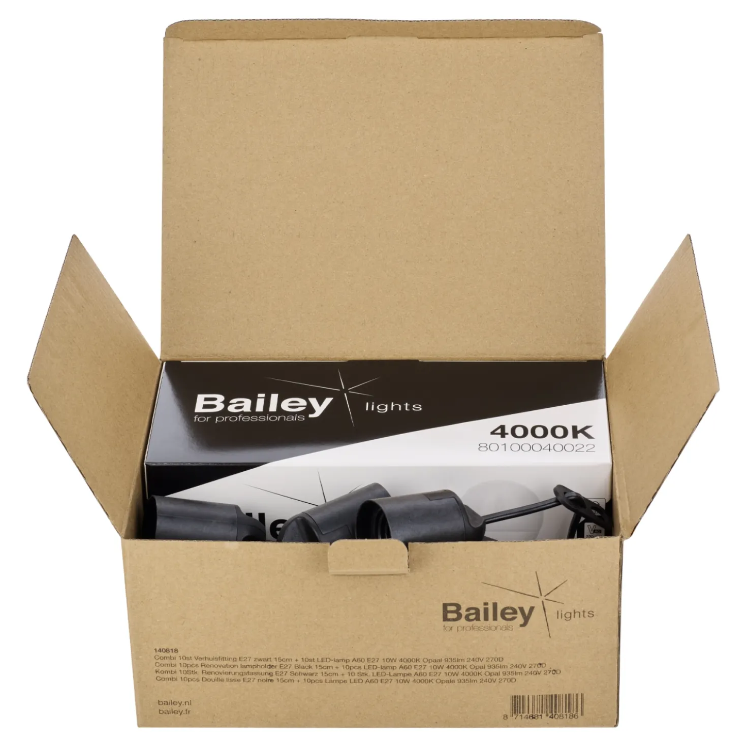 Bailey 140818 10-Pack Combi LED lamp kroonsteen - E27 Fitting - 10W - 935Lm