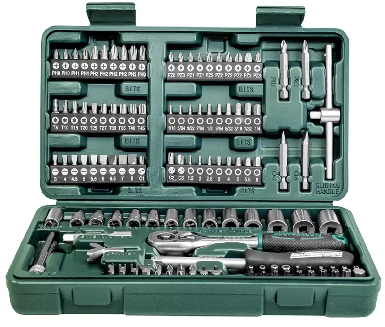 Brüder Mannesmann 29166 130-delige bit / doppenset