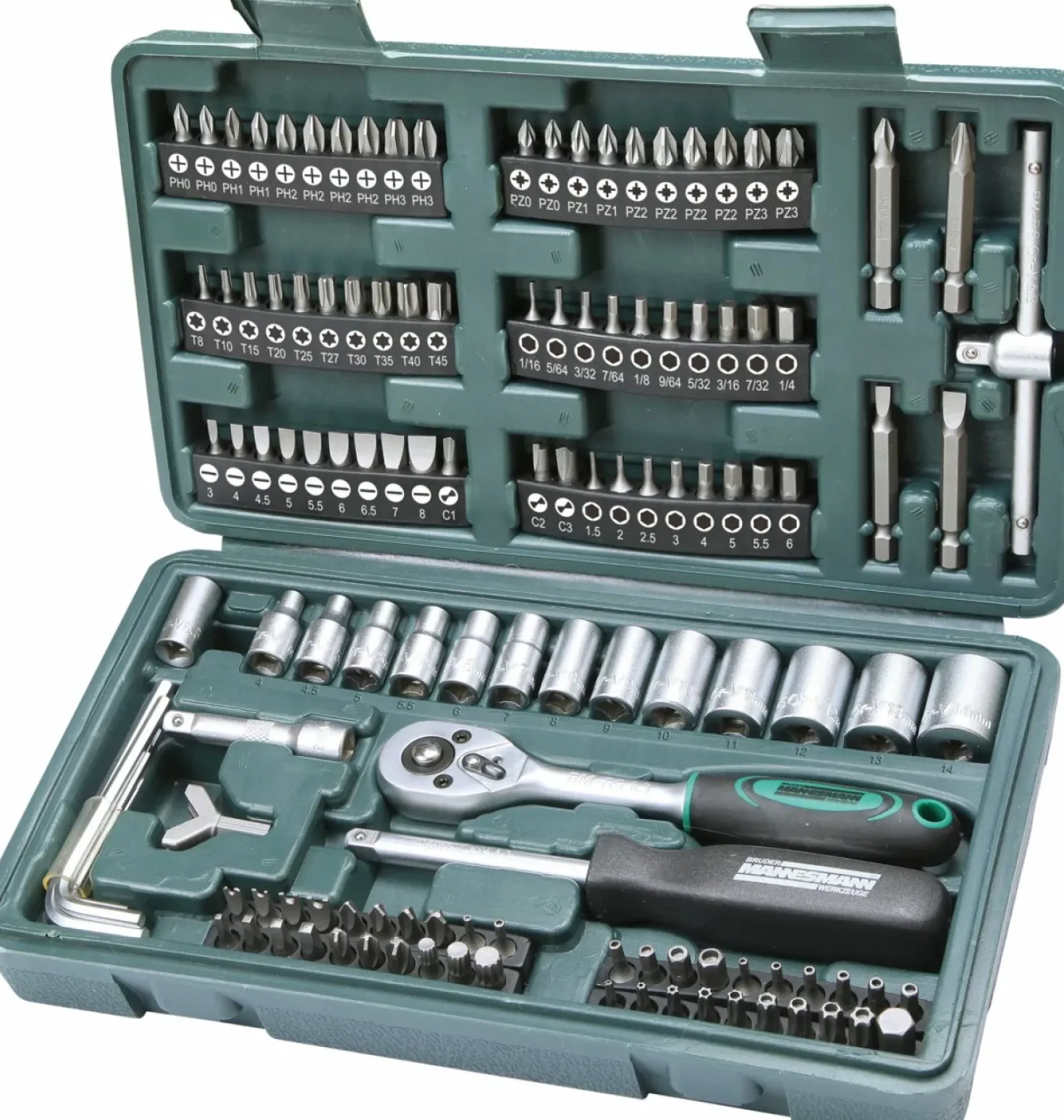 Brüder Mannesmann 29166 130-delige bit / doppenset