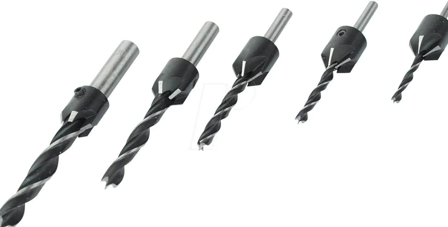 Brüder Mannesmann 54805 5-delige Houtborenset met verzinkers - 4-10mm
