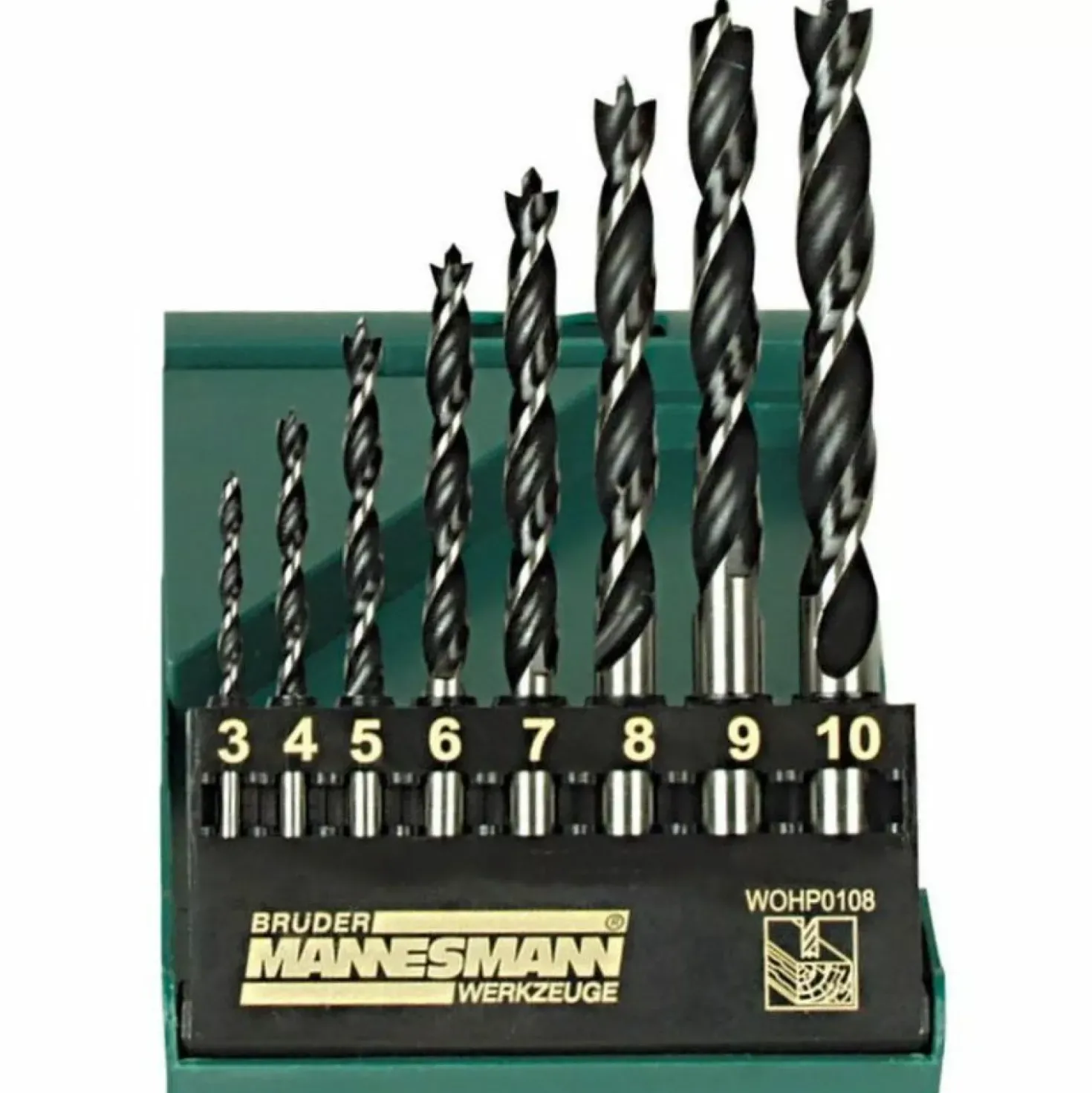 Brüder Mannesmann 54308 8-delige Houtborenset - 3-10mm