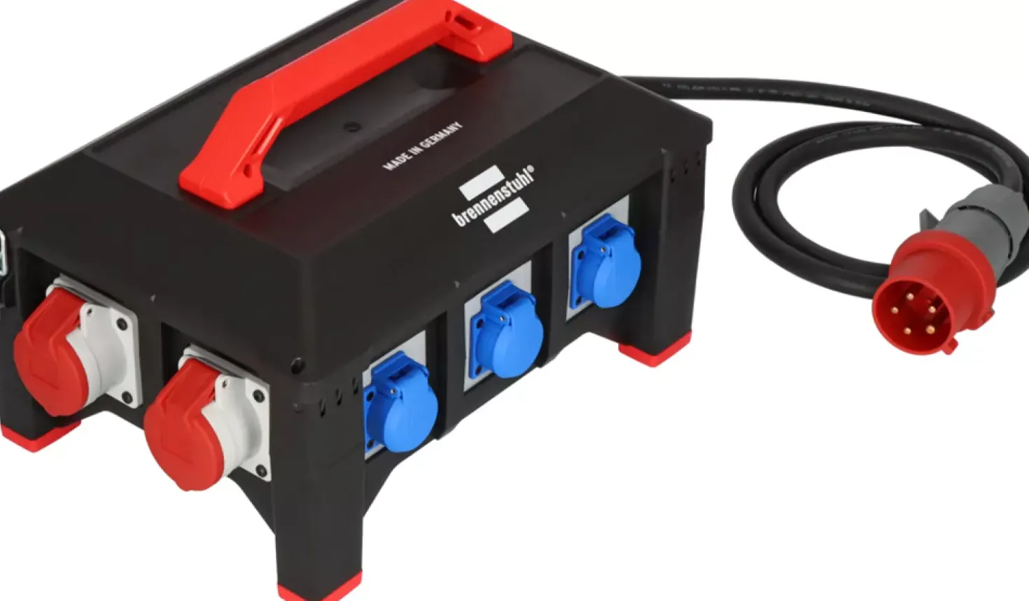 Brennenstuhl Professional BSV 5-32A rubber stroomverdeler - H07RN-F5G6.0 CEE32A+2x16A, 6x230V - 2m