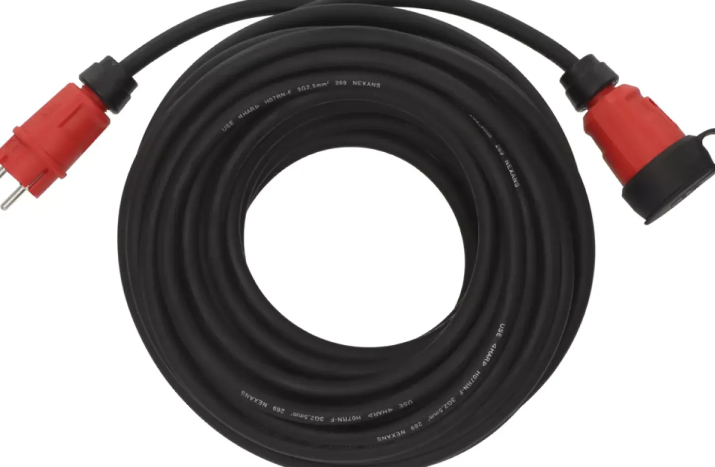 Brennenstuhl Professional VN 2200 Verlengsnoer H07RN-F 3G2,5 - IP44 - 25m - Zwart