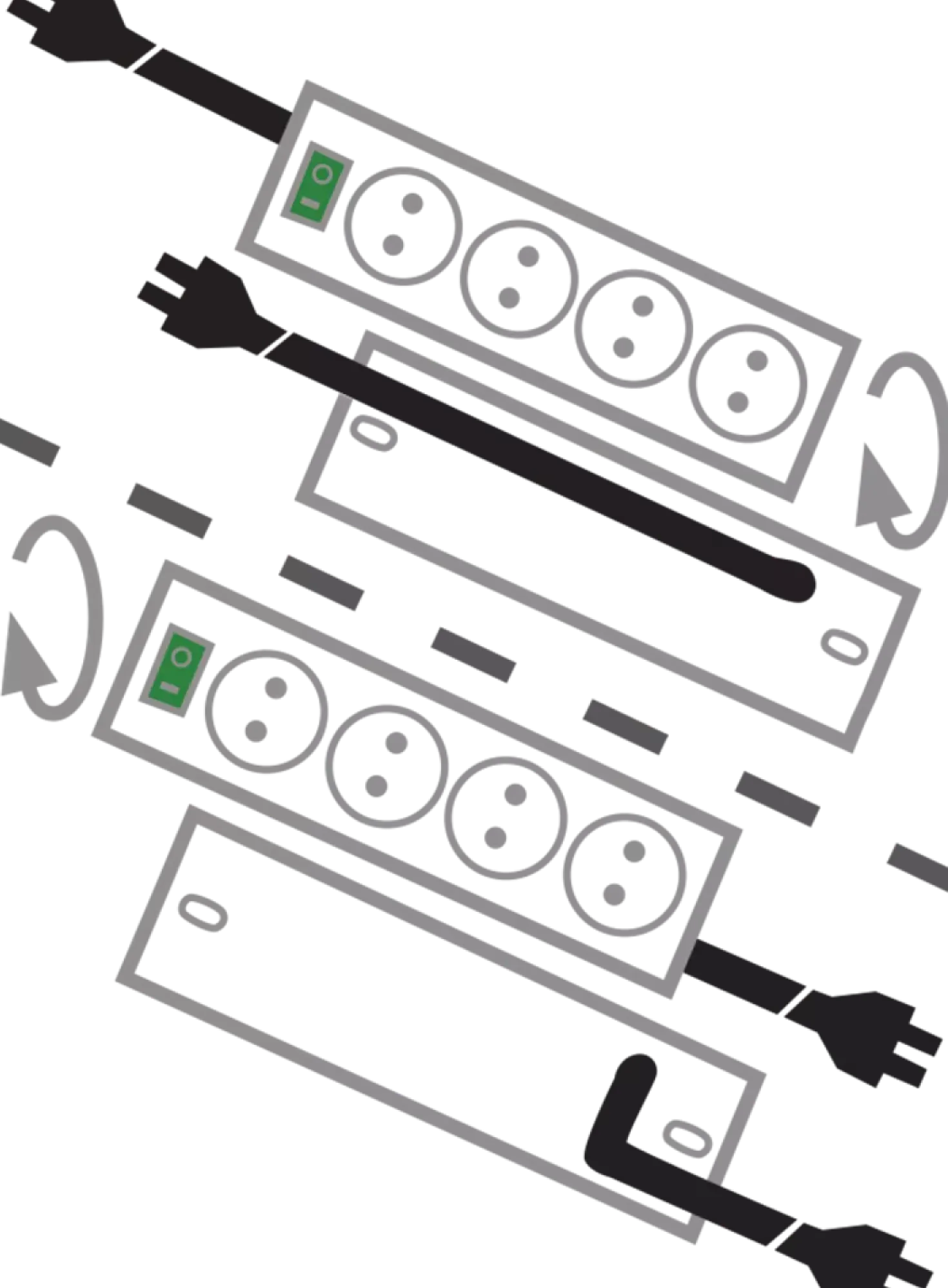 Brennenstuhl 1153300467 7 Voudige stekkerdoos met overspanningsbeveiliging - 230V - 16A