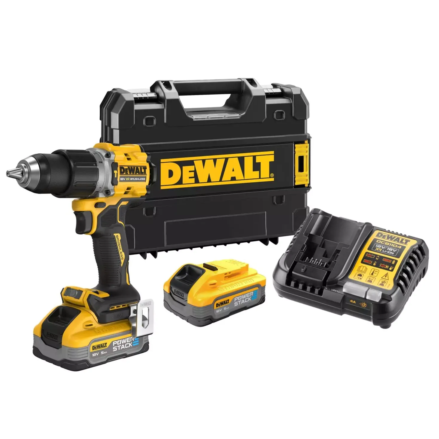 DeWALT DCD805H2T-QW 18V Li-ion XR Accu klopboor- /schroefmachine (2x 5.0Ah accu) set in TSTAK.