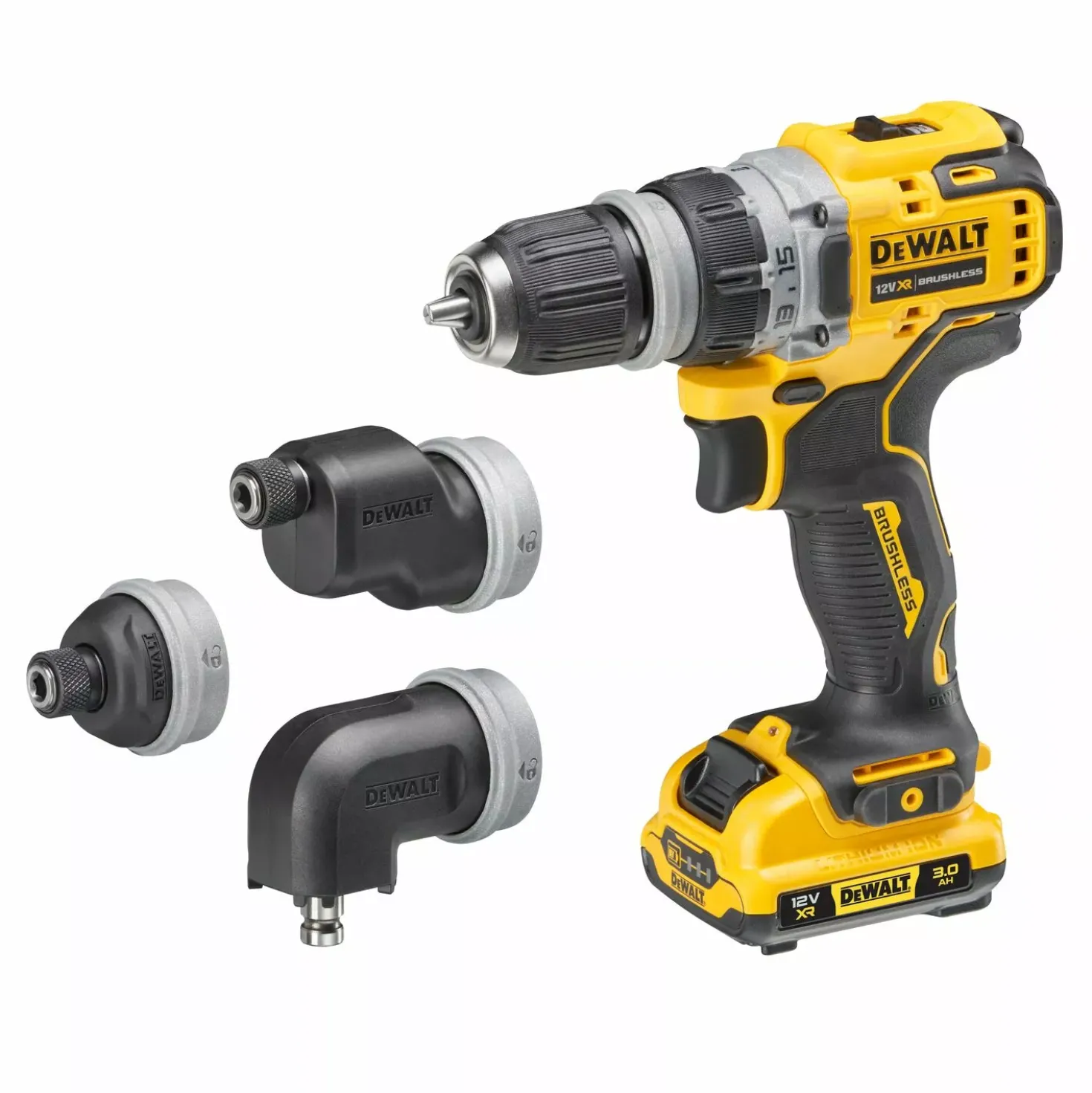 DeWALT DCD703L2T 12V Li-ion XR accu boor-/schroefmachine set (2x 3.0Ah) Multi-head in TSTAK - 57Nm