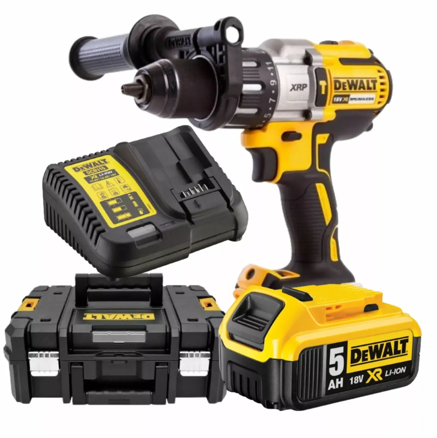 DeWALT DCD996NT-XJ Set 18V Li-ion XR accu klopboor-/schroefmachine body in TSTAK - koolborstelloos + 5Ah accu en acculader