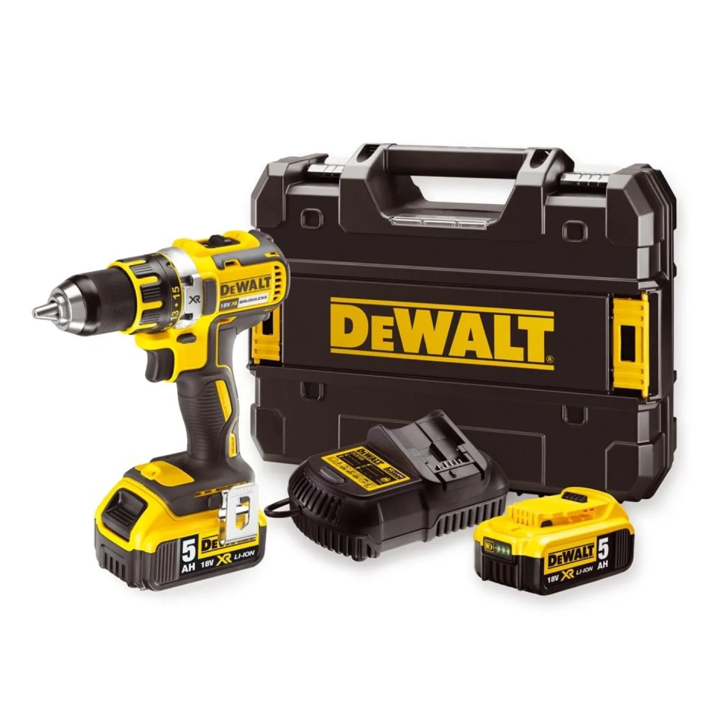 DeWALT DCD791P2-QW 18V Li-ion XR accu boor-/schroefmachine set (2x 5.0Ah) in TSTAK - koolborstelloos