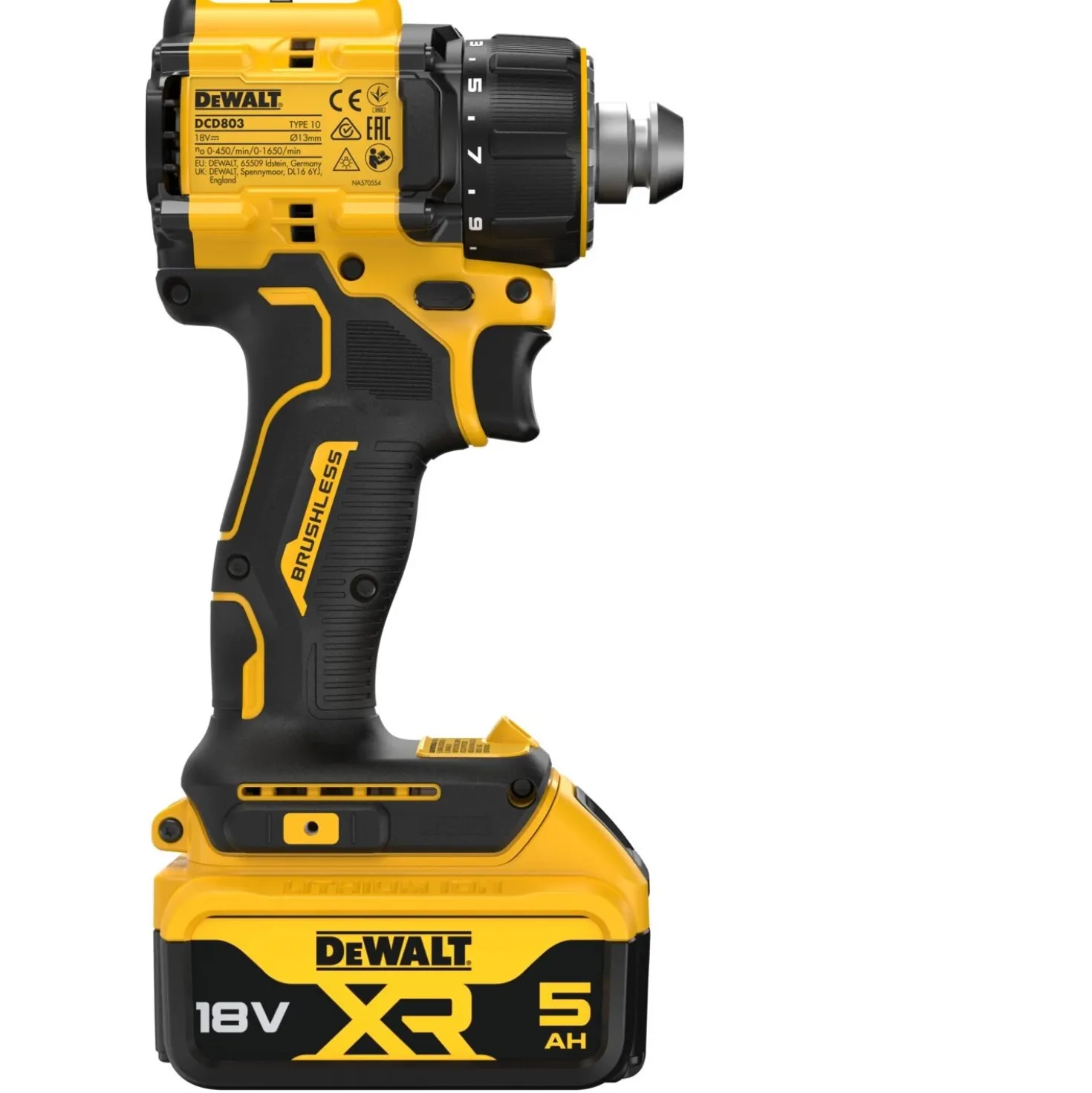 DeWALT DCD803P2T-QW 18V XR accu schroef-/boormachine set (2x 5.0Ah accu + lader)