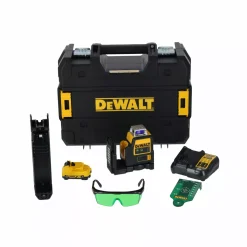 DeWALT DCE0811D1G-QW 10,8V Li-Ion accu Kruislijnlaser 360 graden set (1x 2,0Ah accu) in koffer - groen - 15m