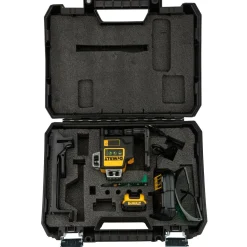 DeWALT DCE089D1GTRID-QW 10.8V Li-Ion accu zelfnivellerende kruislijnlaser set (1x 2.0Ah accu) in koffer - 3 lijnen - 30m - groen