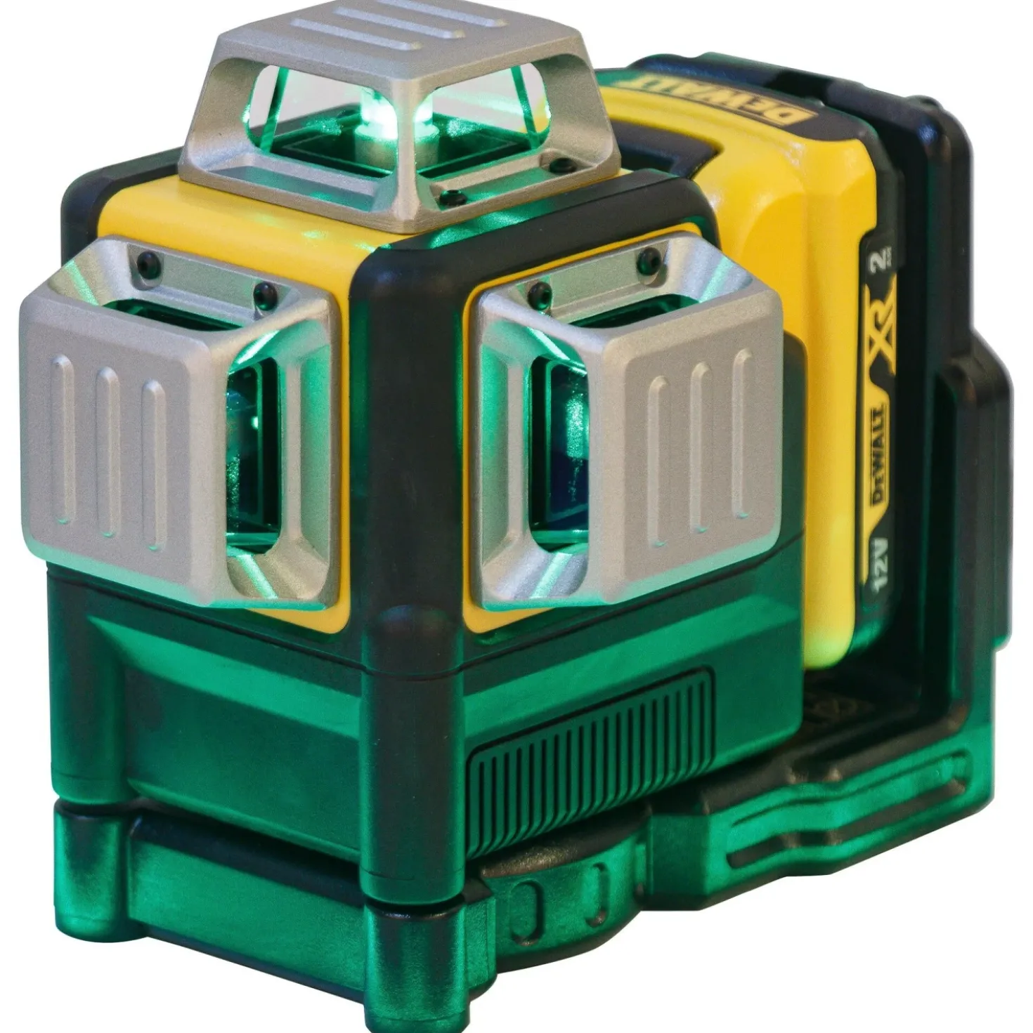 DeWALT DCE089D1GTRID-QW 10.8V Li-Ion accu zelfnivellerende kruislijnlaser set (1x 2.0Ah accu) in koffer - 3 lijnen - 30m - groen