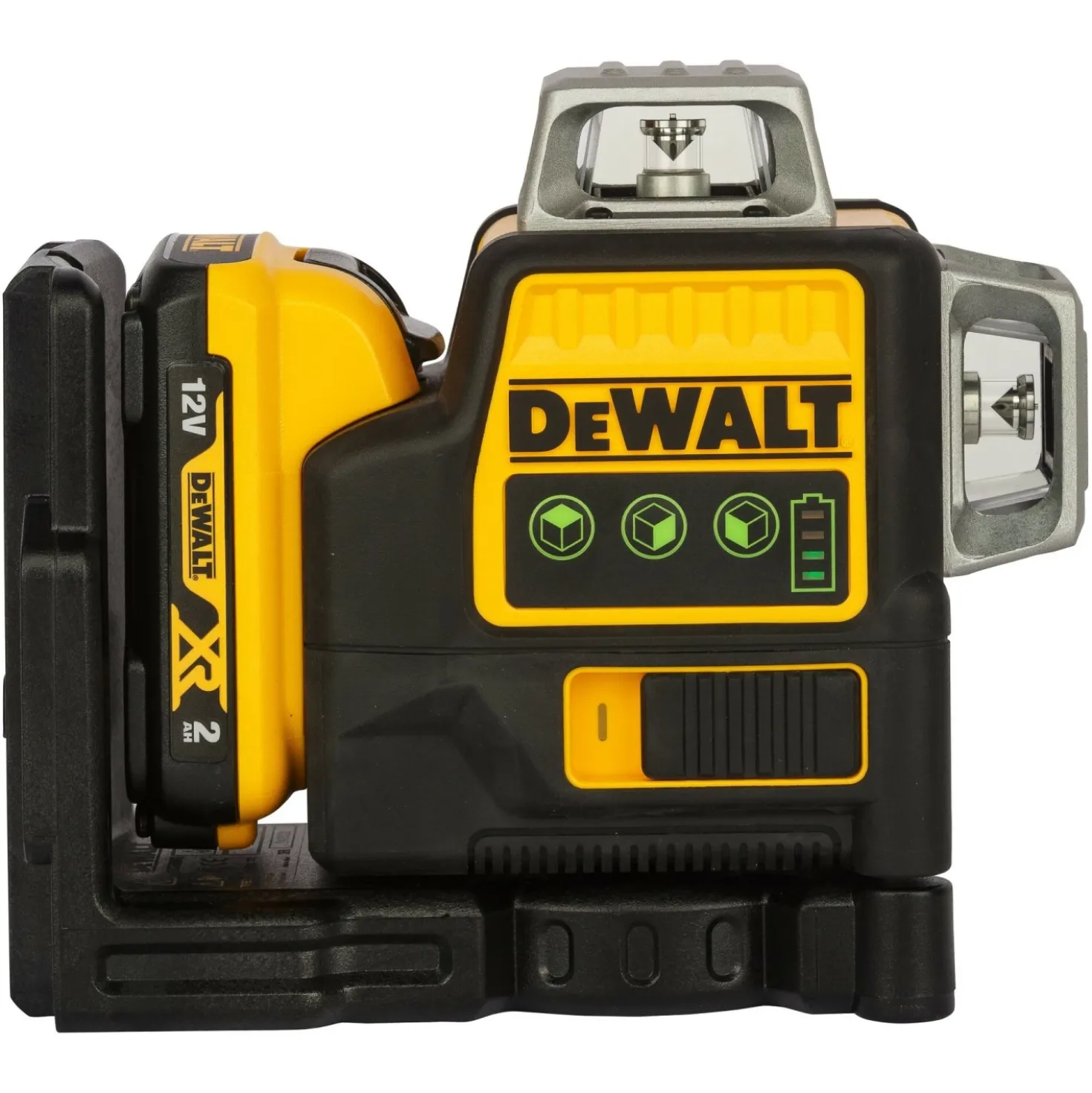 DeWALT DCE089D1GTRID-QW 10.8V Li-Ion accu zelfnivellerende kruislijnlaser set (1x 2.0Ah accu) in koffer - 3 lijnen - 30m - groen
