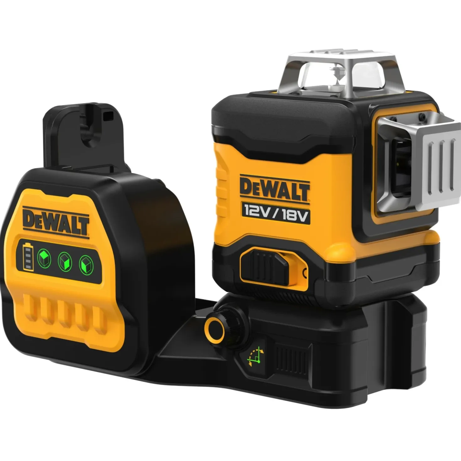 DeWALT DCE089NG18-XJ 12V/18V Kruislijnlaser in koffer - 3x 360° - groen - 70m - IP54