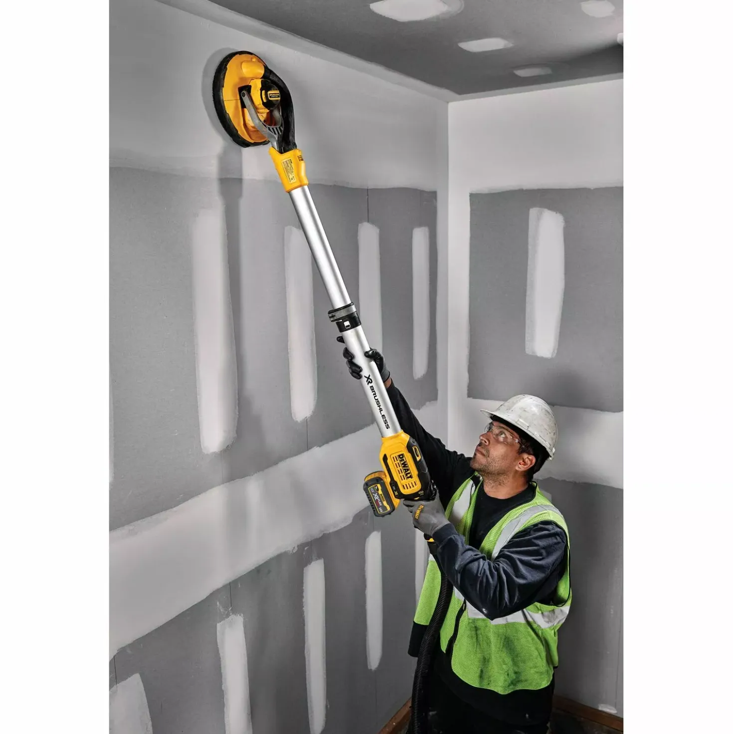 DeWALT DCE800T2-QW 54V Li-ion XR FlexVolt accu langnek schuurmachine set (2x 6.0Ah)
