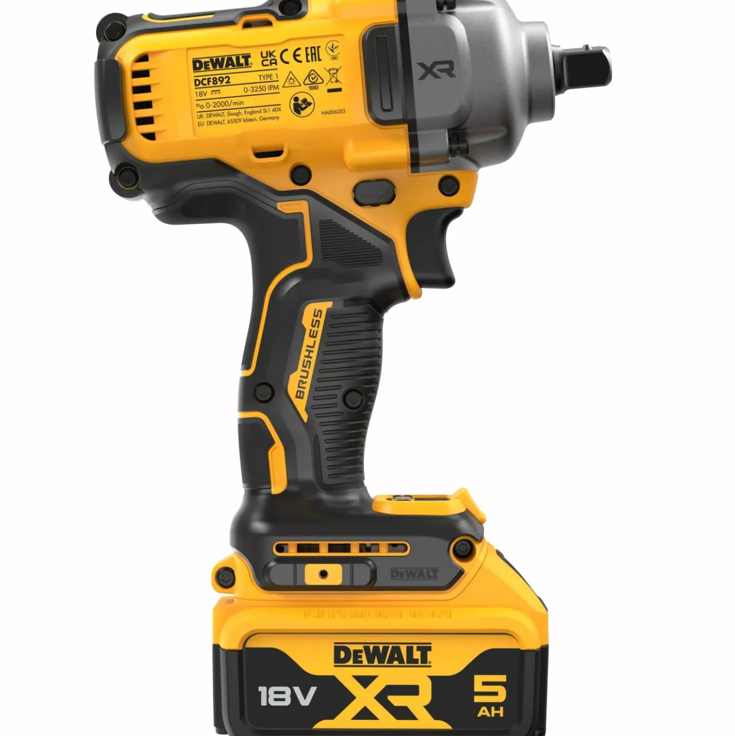 DeWALT DCF892P2T-QW 18V Li-ion XR accu slagmoersleutel set (2x 5.0Ah) in TSTAK - 1/2'' - koolborstelloos