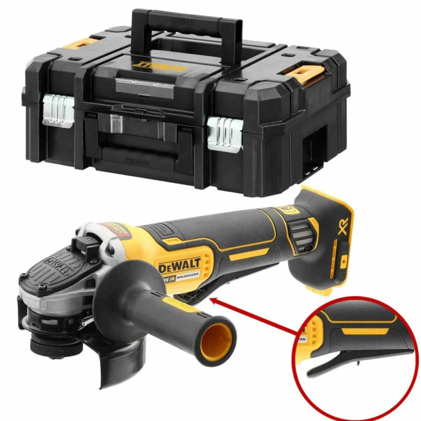 DeWALT DCG406NT 18V Li-ion XR accu haakse slijper body in TSTAK - 125mm - koolborstelloos