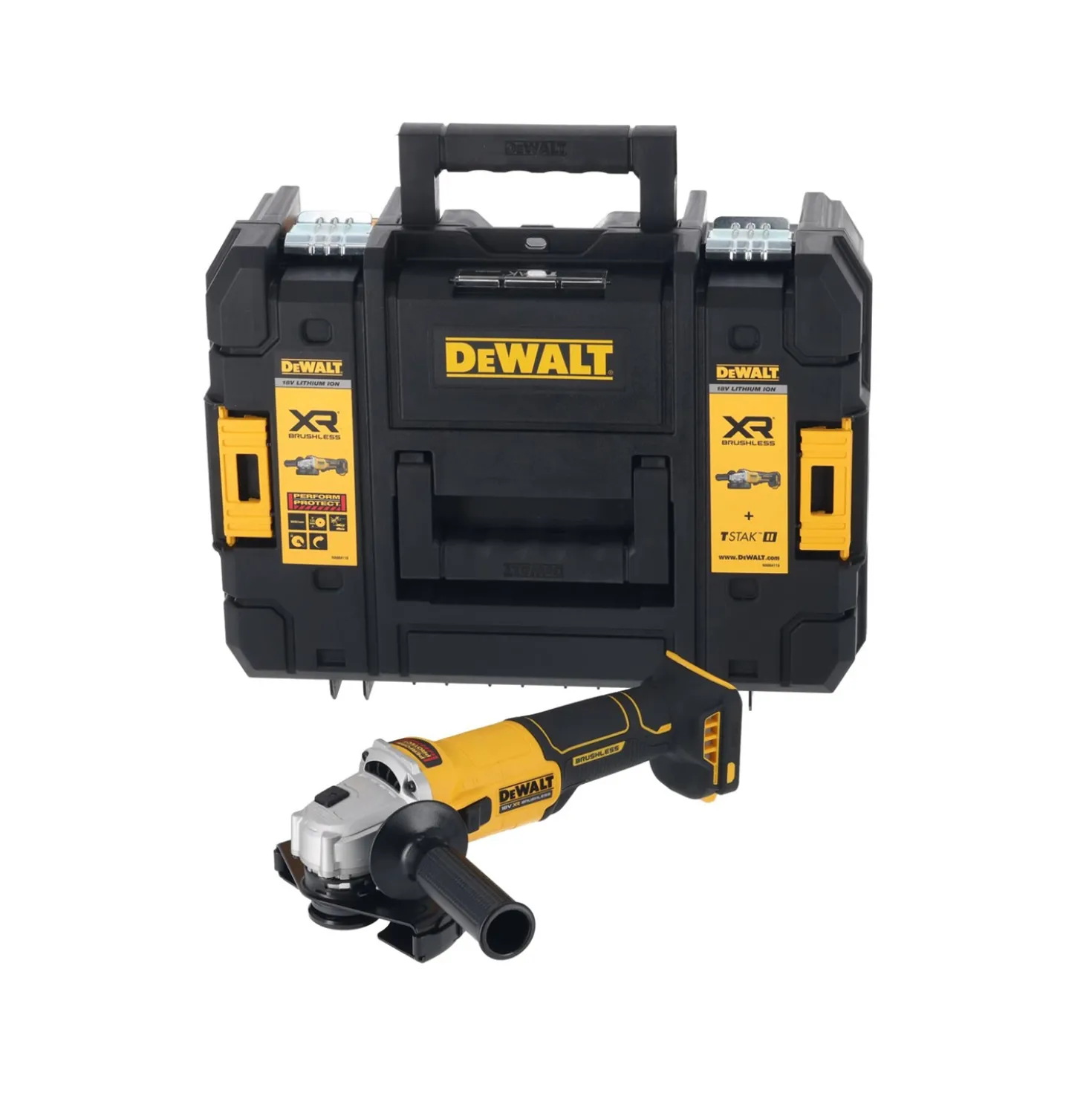 DeWALT DCG407NT-XJ 18V XR accu haakse slijper body in TSTAK - 125mm