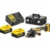 DeWALT DCG405P3 18V Li-ion XR accu haakse slijper set (3x 5.0Ah) in TSTAK - 125mm - koolborstelloos