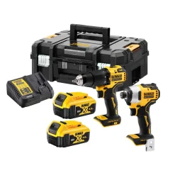 DeWALT DCK2062M2T-QW 18V Li-ion XR accu klopboor-/-schroefmachine (DCD709) & accu slagschroevendraaier (DCF809) combiset (2x 4.0Ah) in TSTAK - koolborstelloos