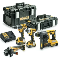 DeWALT DCK422P3-QW 18V Li-ion XR accu 4-delige combiset (3x 5.0Ah) in 2 TOUGHSYSTEM koffers