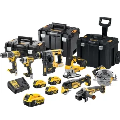 DeWALT DCK755P3T set 18V Li-ion XR accu 7-delige combiset (3x5.0Ah) in TSTAK + DCB184 accu 18V 5.0Ah - koolborstelloos