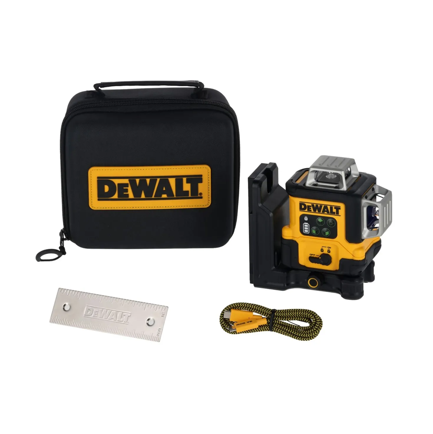 DeWALT DCLE14361GB-XJ Kruislijnlaser in tas - 3x 360° - groen - 50m - IP54