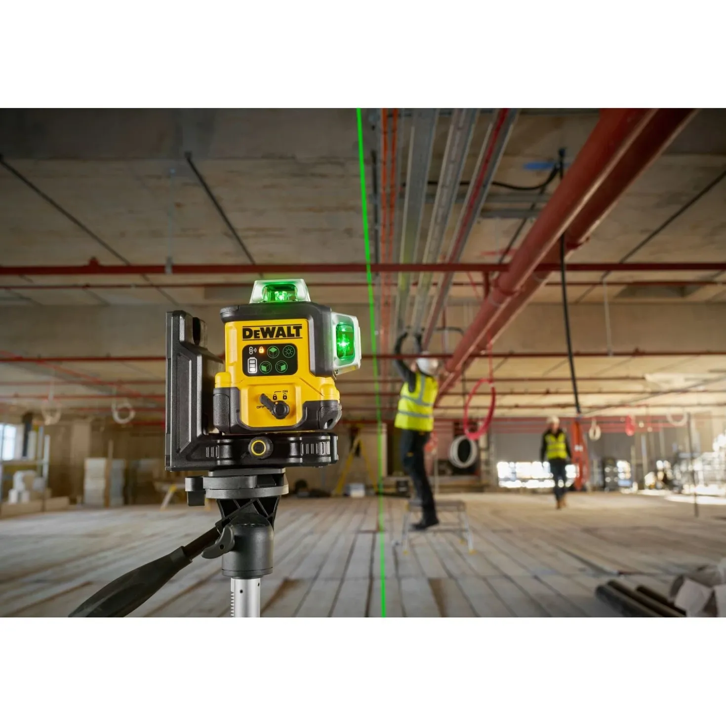 DeWALT DCLE14361GB-XJ Kruislijnlaser in tas - 3x 360° - groen - 50m - IP54