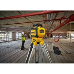 DeWALT DCLE05211R-XJ Roterende Laser set incl. ontvanger in koffer - groen - 30m - IP66