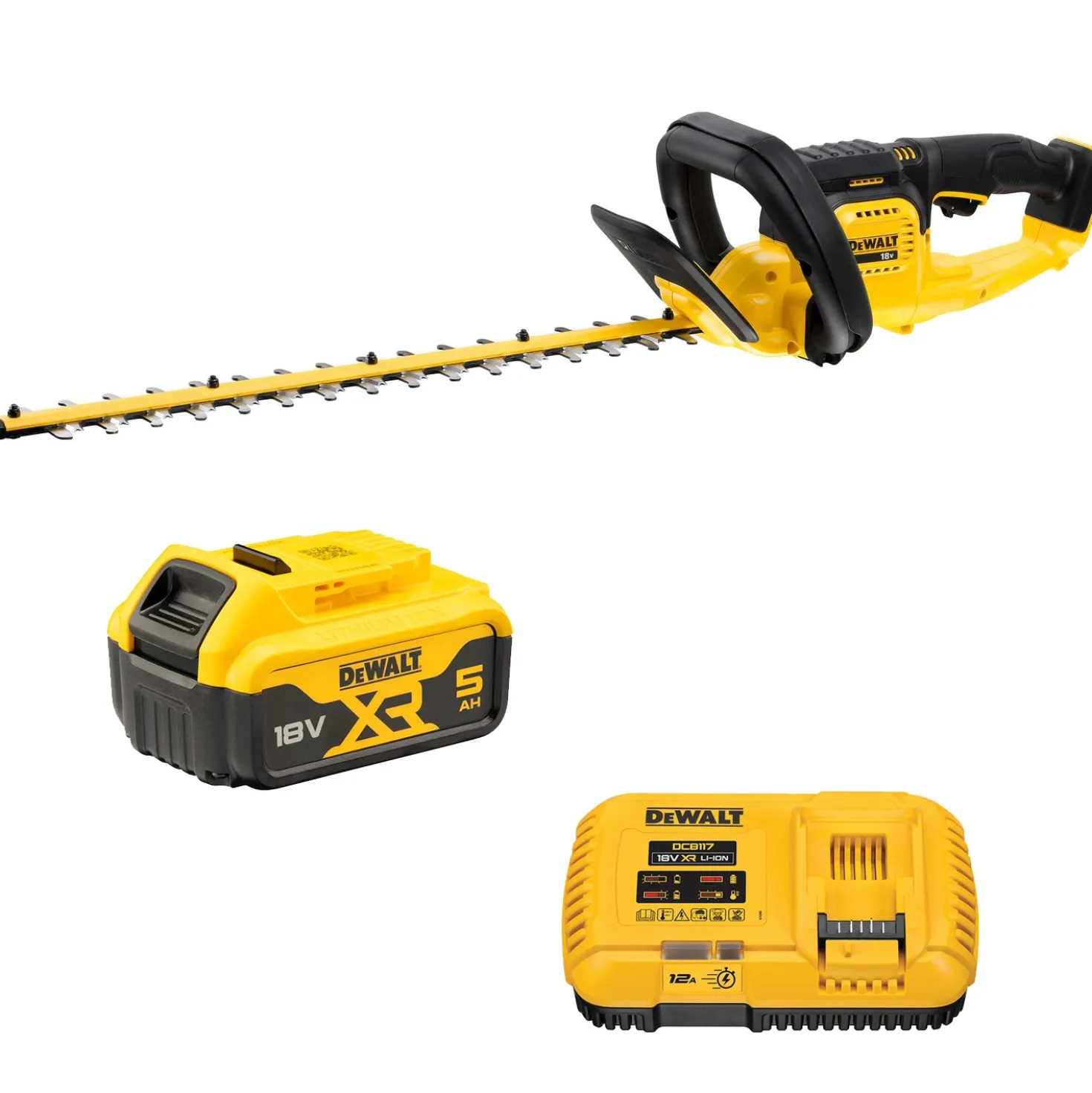 DeWALT DCMHT563P1 18V XR Li-Ion Accu Heggenschaar set (1x 5.0Ah Accu) - 550mm
