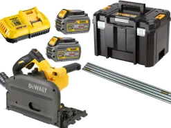 DeWALT DCS520T2R-QW 54V Li-ion XR FlexVolt accu invalzaag incl. geleiderail set (2x 6.0Ah) in TSTAK - snelwissel - koolborstelloos