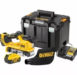DeWALT DCW220P2-QW 18V Li-ion XR accu bandschuurmachine set (2x 5.0Ah) in TSTAK Koffer - koolborstelloos