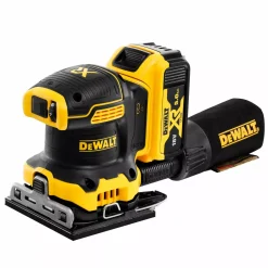 DeWALT DCW200P2-QW 18V Li-ion XR Accu vlakschuurmachine set (2x 5.0Ah) in TSTAK - 140 x 115mm - koolborstelloos