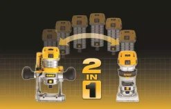 DeWALT D26204K-QS Bovenfrees en Kantenfrees combi in koffer - 900W - 6-8mm