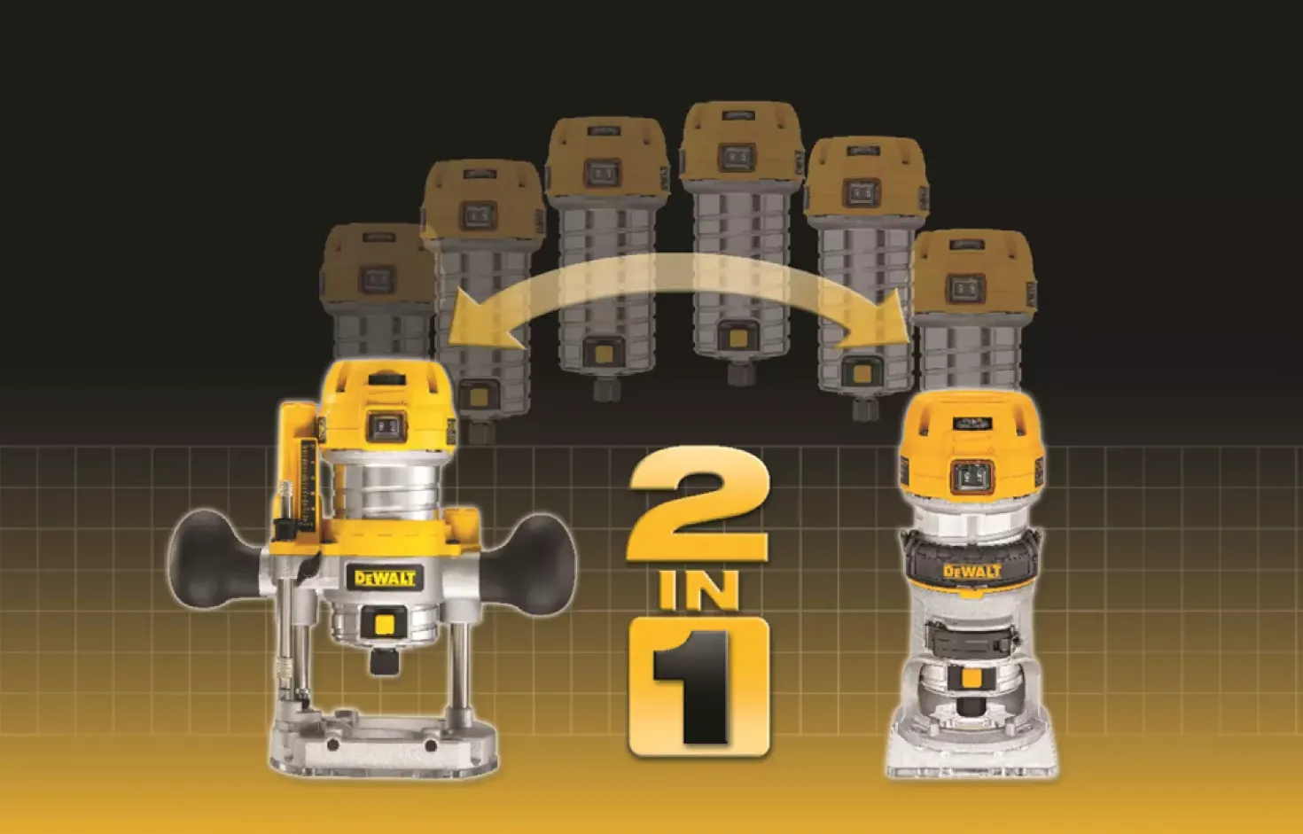 DeWALT D26204K-QS Bovenfrees en Kantenfrees combi in koffer - 900W - 6-8mm