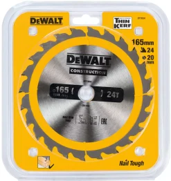 DeWALT DT1934 Cirkelzaagblad - 165 x 20 x 24T - Hout