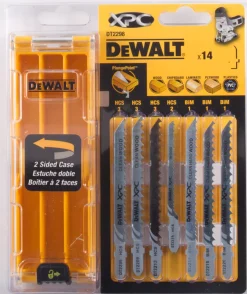 DeWALT DT2298-QZ 14 delig Decoupeerzaagblad set XPC in cassette - Hout / Kunststof / Laminaat
