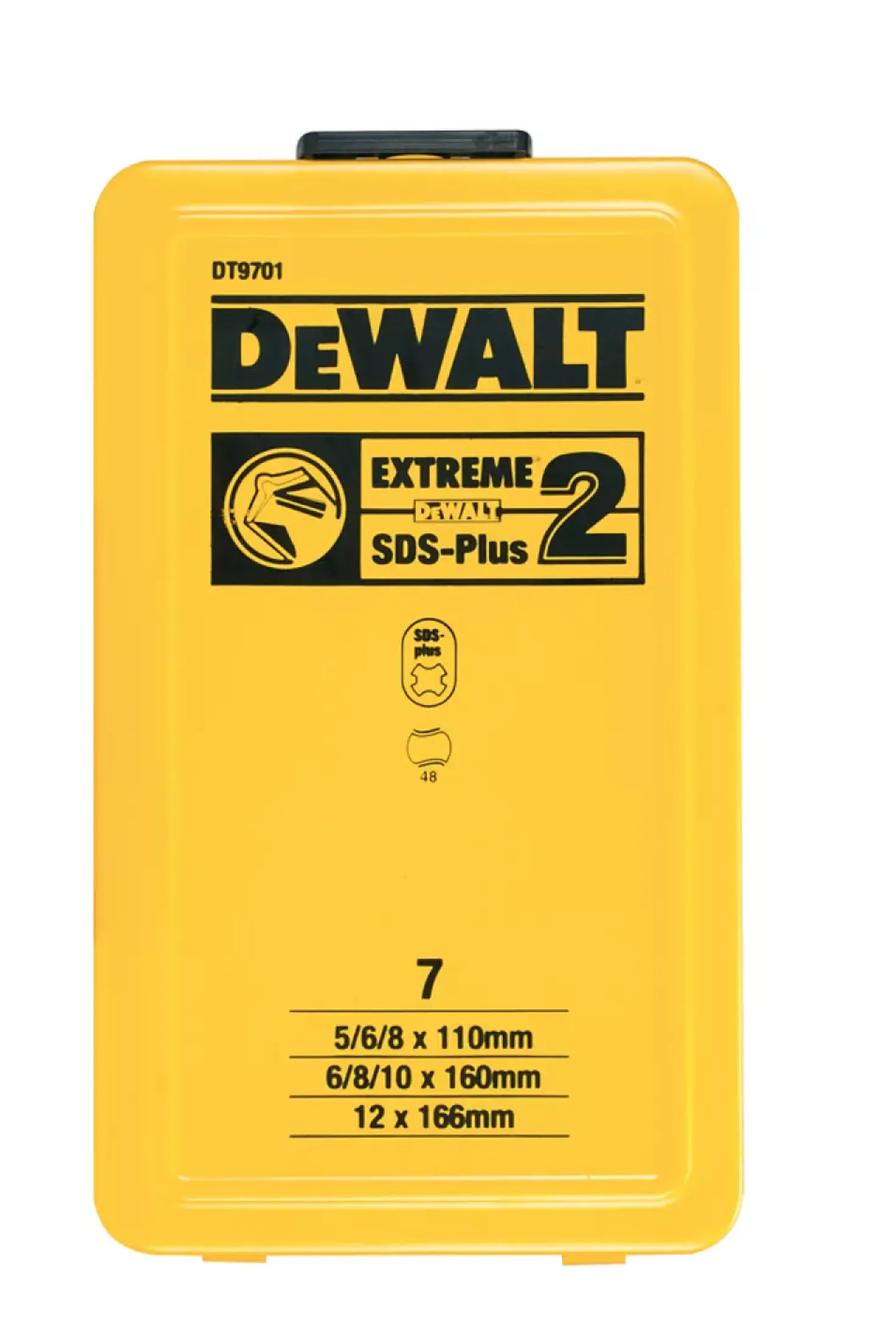 DeWALT DT9701-QZ EXTREME-2 SDS-Plus 7 delige Hamerborenset