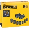DeWALT DT7507-QZ Krachtdoppenset in cassette - 9-delig