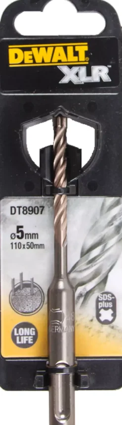 DeWALT DT8907-QZ SDS-Plus Hamerboor met massieve carbide boortip - 4 snijvlakken - 5 x 50 x 110mm