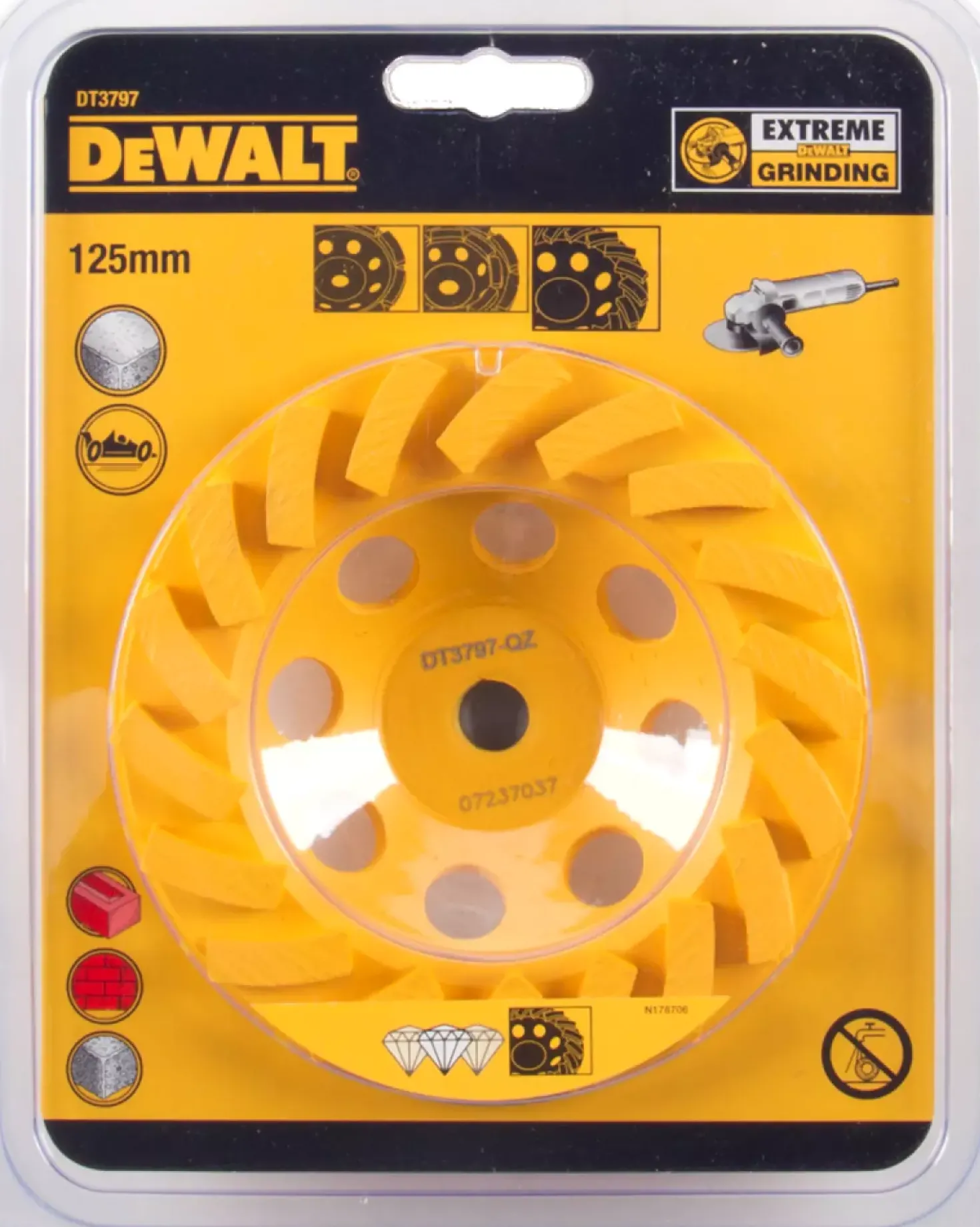 DeWALT DT3797-QZ Turbo Diamantkomschijf - 125 x M14 x 8mm - beton & steen