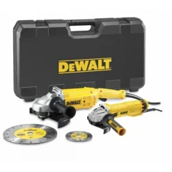 DeWALT DWE492SDT Haakse slijper (DWE492) - M14 x 230mm - 2200W & Haakse slijper (DWE4207) - M14 x 125mm - 1100W